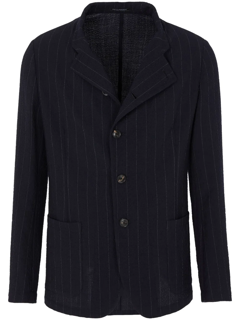 Emporio Armani Wollen mantel Zwart