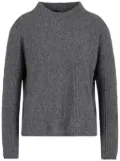 Emporio Armani ribbed-knit wool-blend jumper - Grey