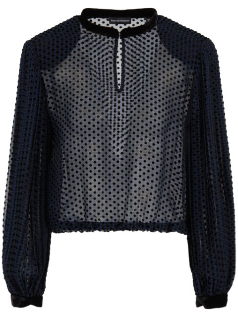 Emporio Armani polka-dot sheer blouse Women