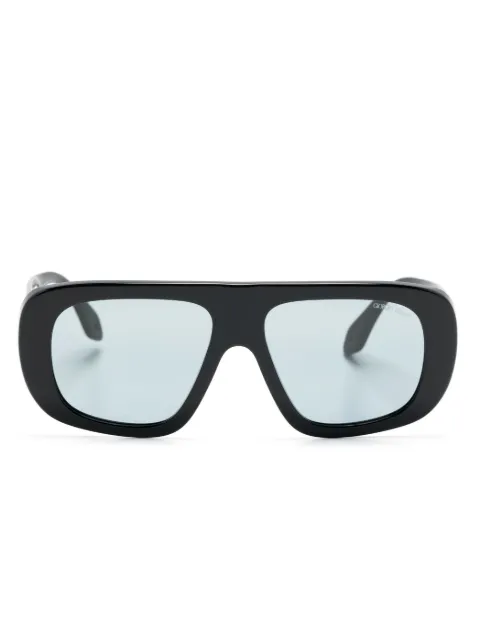 Giorgio Armani engraved-logo oversize-frame sunglasses
