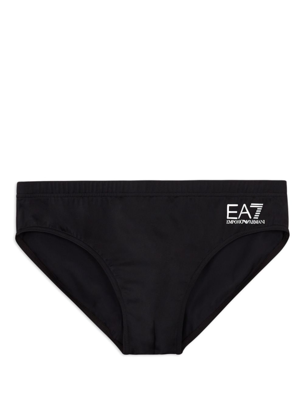 Ea7 Logo印花泳裤 In Black