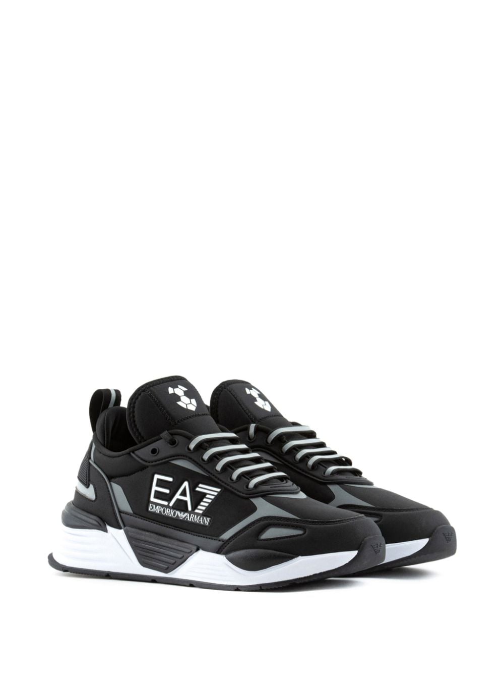 Shop Ea7 Ace Runner Lace-up Sneakers In Black