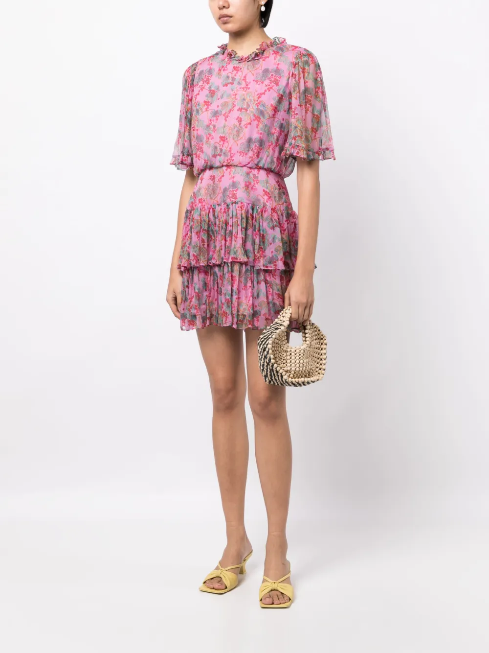 Seidenkleid mit Blumen Print