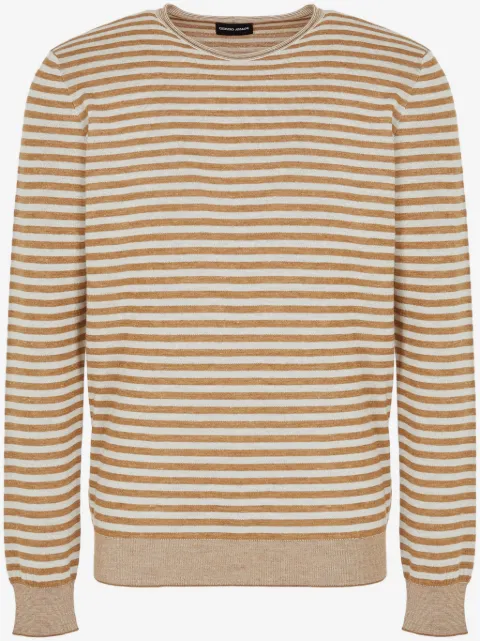 Giorgio Armani striped crew-neck jumper