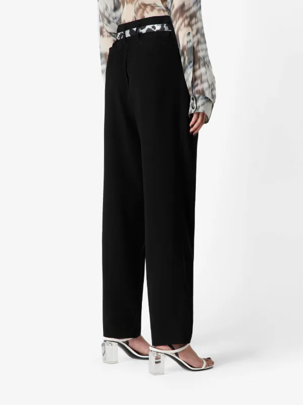 パンツ Giorgio Armani High-Waist Tailored Pants With Straight-Leg Giorgio Armani High waist Black straight leg pants