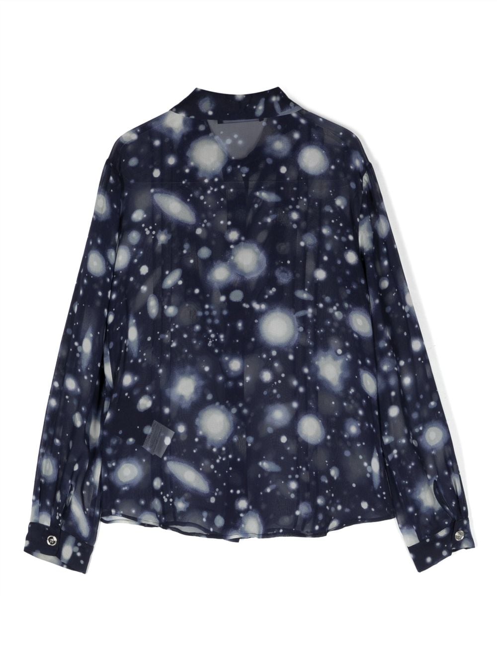 Shop Versace Solar System Silk Shirt In Blue