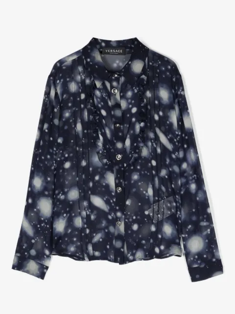Versace Kids Versace Solar System silk shirt