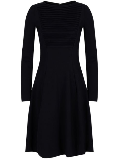 Emporio Armani ribbed-bib long-sleeved dress Women