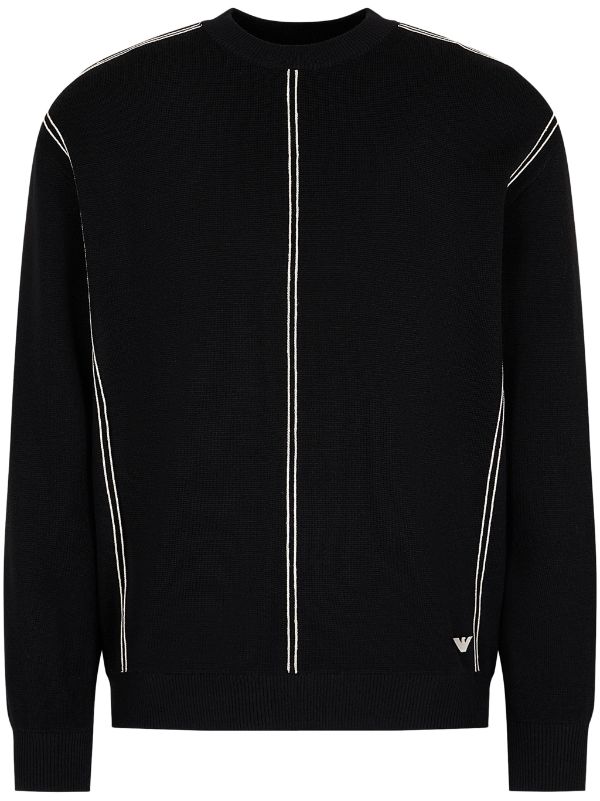 Emporio Armani Contrasting cord band Jumper Farfetch