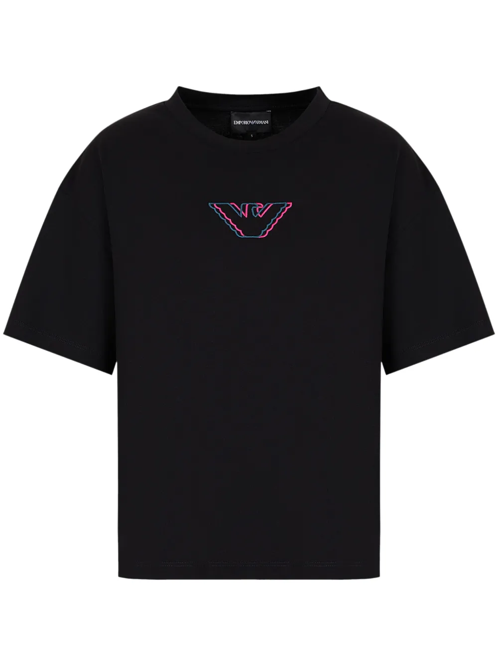 EMPORIO ARMANI LOGO-EMBROIDERED COTTON T-SHIRT