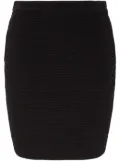 Emporio Armani elasticated-waist textured skirt - Black