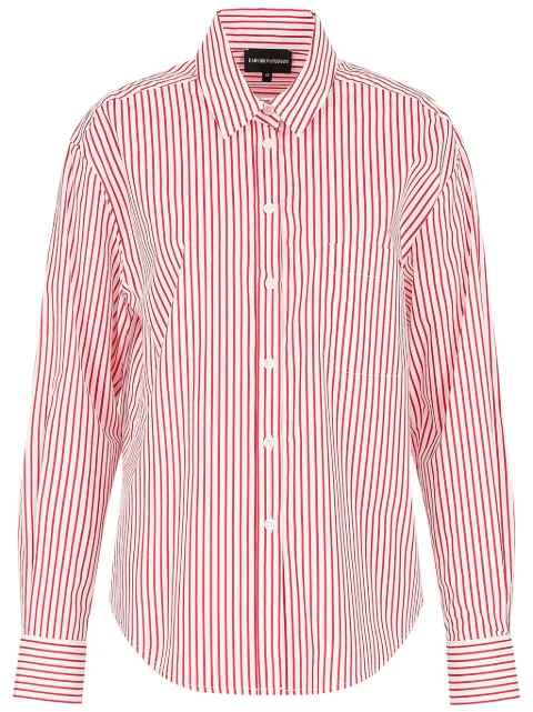 Emporio Armani stripe-print cotton shirt Women