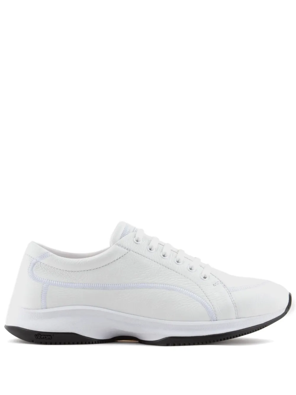 Giorgio Armani Tênis de couro com cadarço | Branco | Image 1