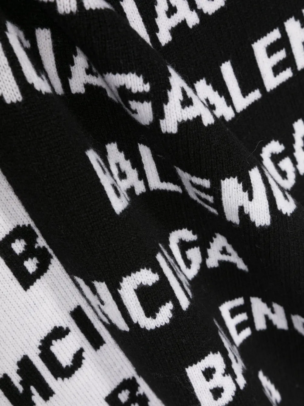 Shop Balenciaga Bal Horizontal Scarf In Black