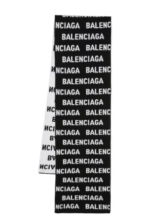 Balenciaga Bal Horizontal Scarf | Black | FARFETCH IN