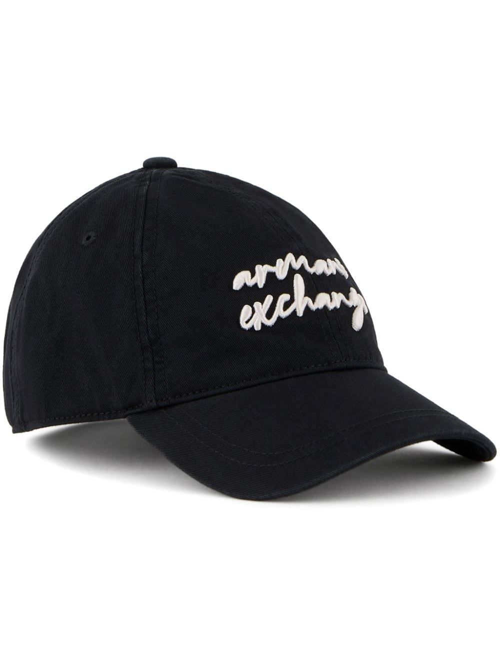 Armani Exchange Logo-embroidered Baseball Cap In Black