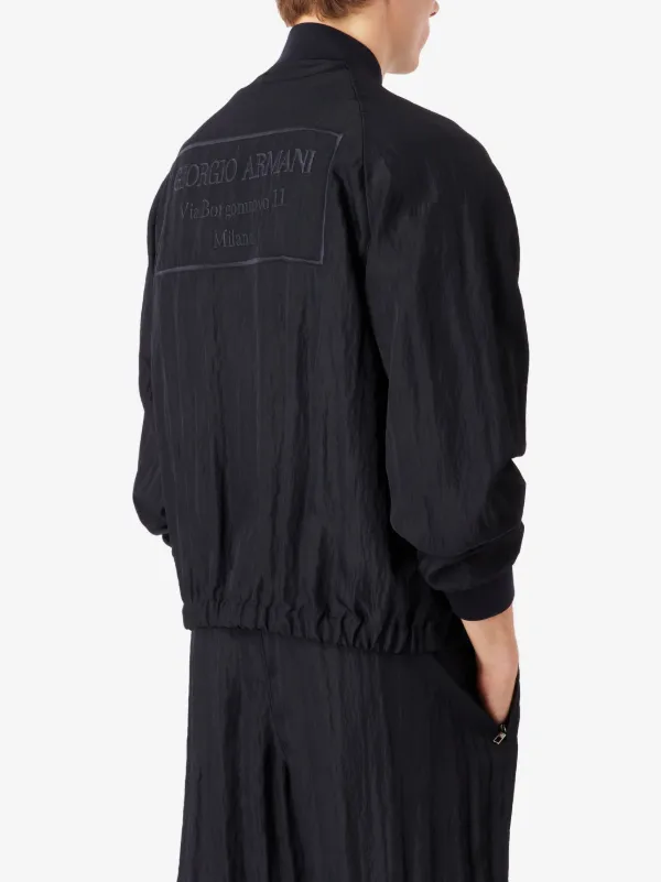 Giorgio Armani ボンバージャケット Giorgio Armani ジップアップ ボンバージャケット | ブルー