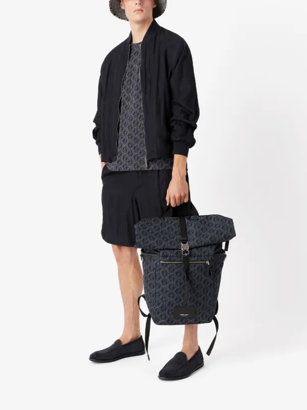 Giorgio Armani ボンバージャケット Giorgio Armani ジップアップ ボンバージャケット | ブルー