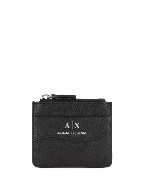 Armani Exchange logo-print grained wallet