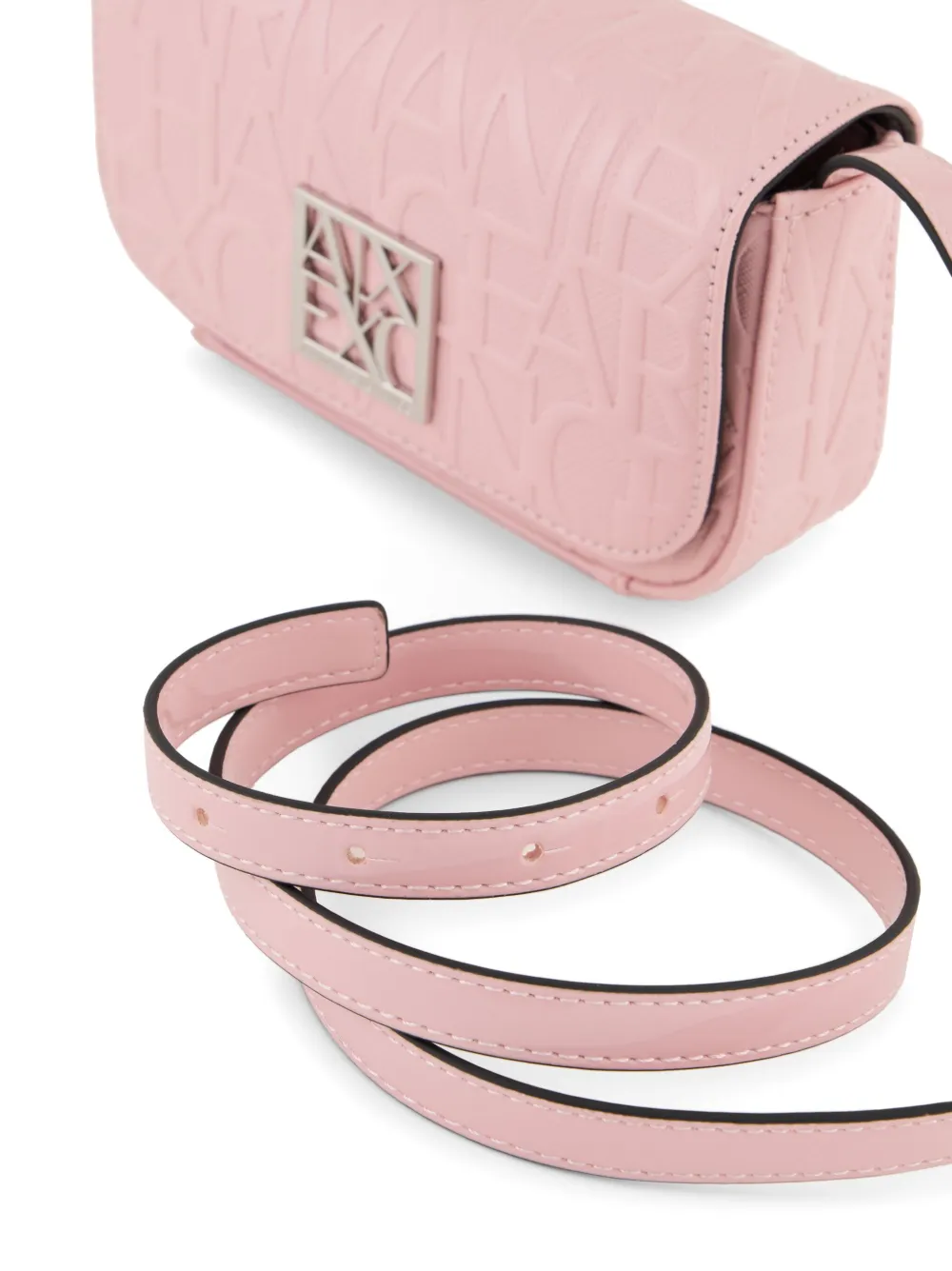 Armani Exchange Crossbodytas met logo-reliëf Roze