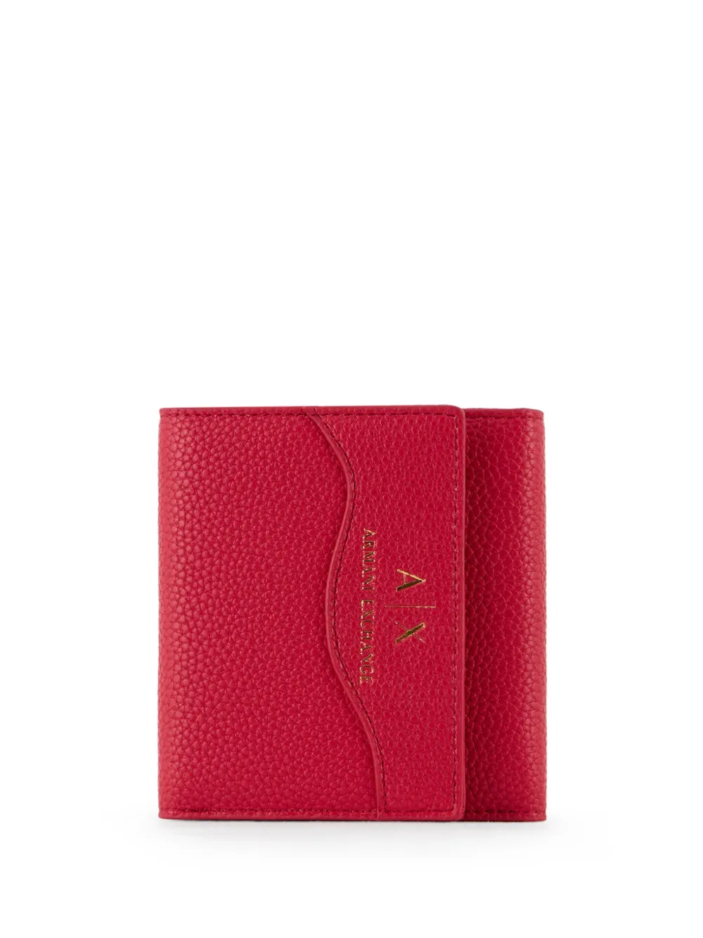 logo-print grained-texture wallet