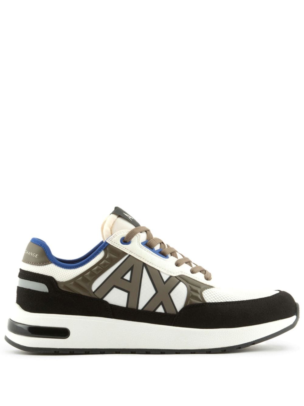 Armani Exchange Logo-patch Panelled Sneakers In Black