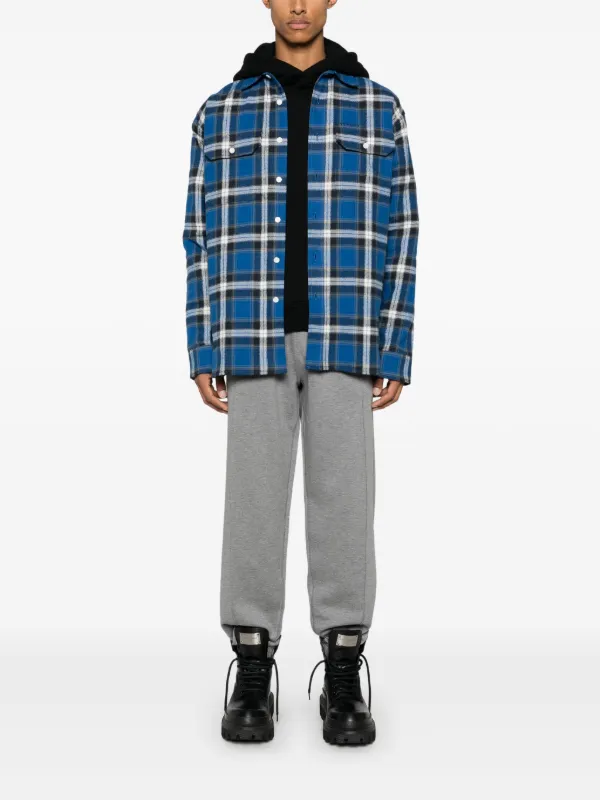 Givenchy check-print Shirt | Blue | FARFETCH JO