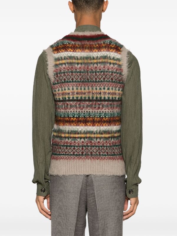 BEAMS PLUS x Gim Cricket fair-isle Vest - Farfetch