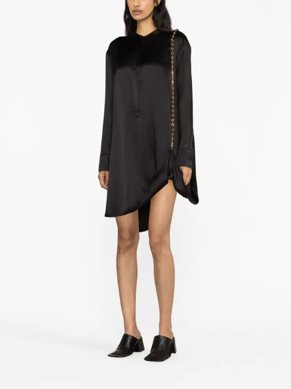 LOEWE Chain シルクシャツドレス | ブラック | FARFETCH JP