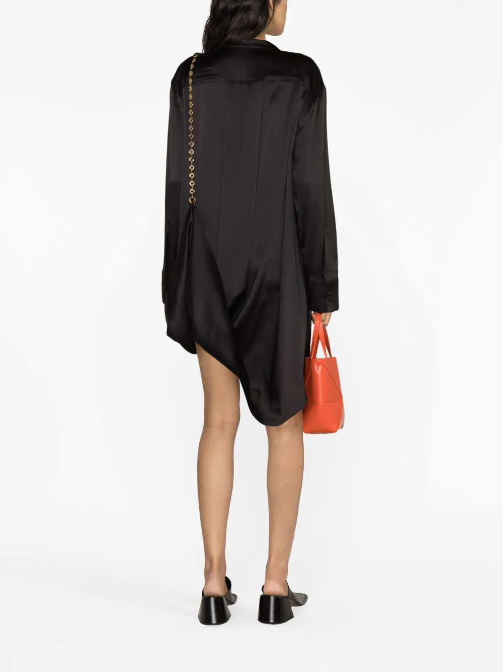 LOEWE Zijden blousejurk Zwart
