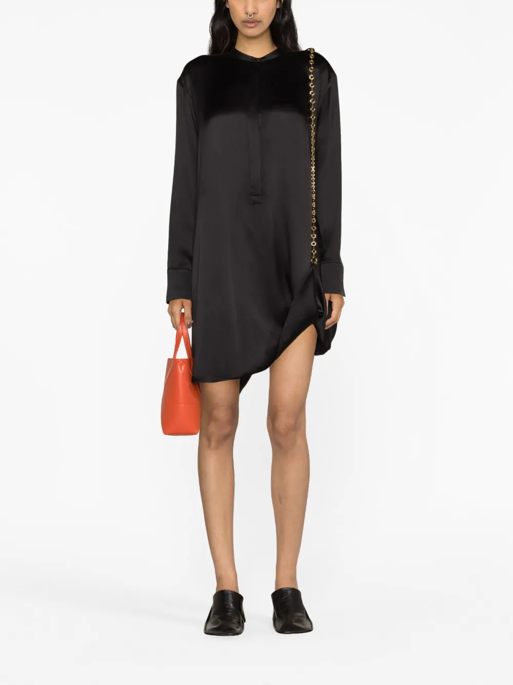 LOEWE Zijden blousejurk - Zwart