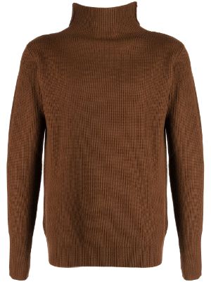 Brown roll hotsell neck jumper mens