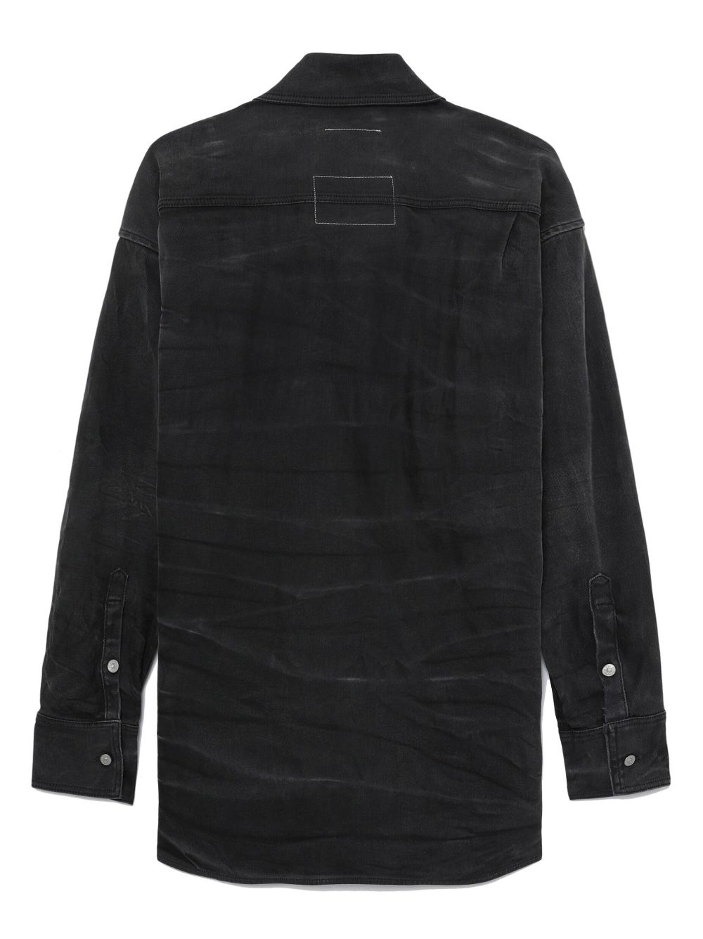 MM6 Maison Margiela whiskering-effect long-sleeve shirt Men