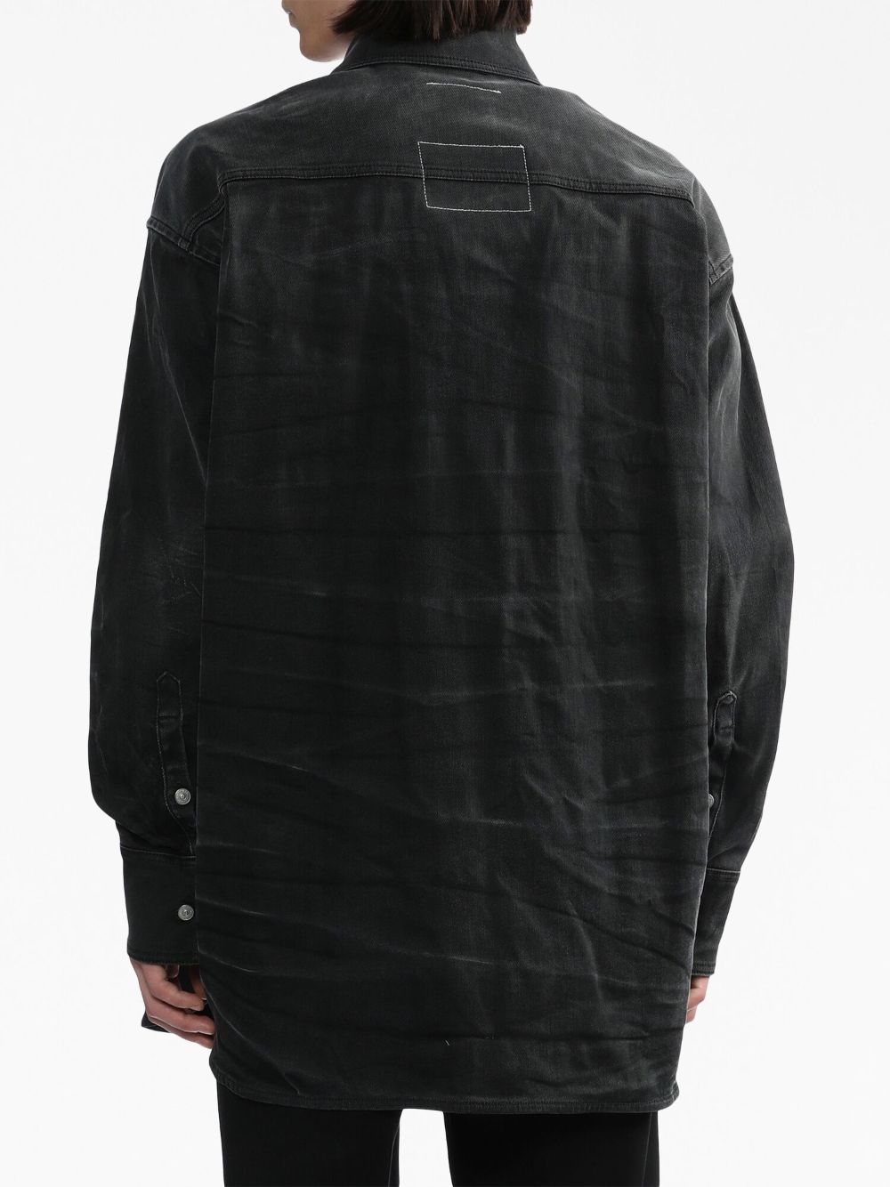 MM6 Maison Margiela whiskering-effect long-sleeve shirt Men