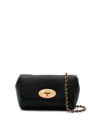 Mulberry Small Lily Leather Shoulder Bag Black FARFETCH IE