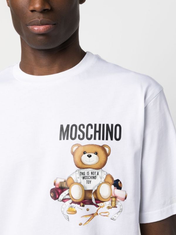 Moschino Safety Pin Teddy T-shirt White