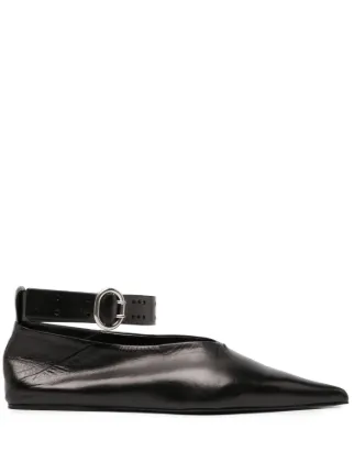 【moca】JIL SANDER ポインテッドトゥバレエシューズ Jil Sander ポインテッドトゥ フラットシューズ | ブラック | FARFETCH JP