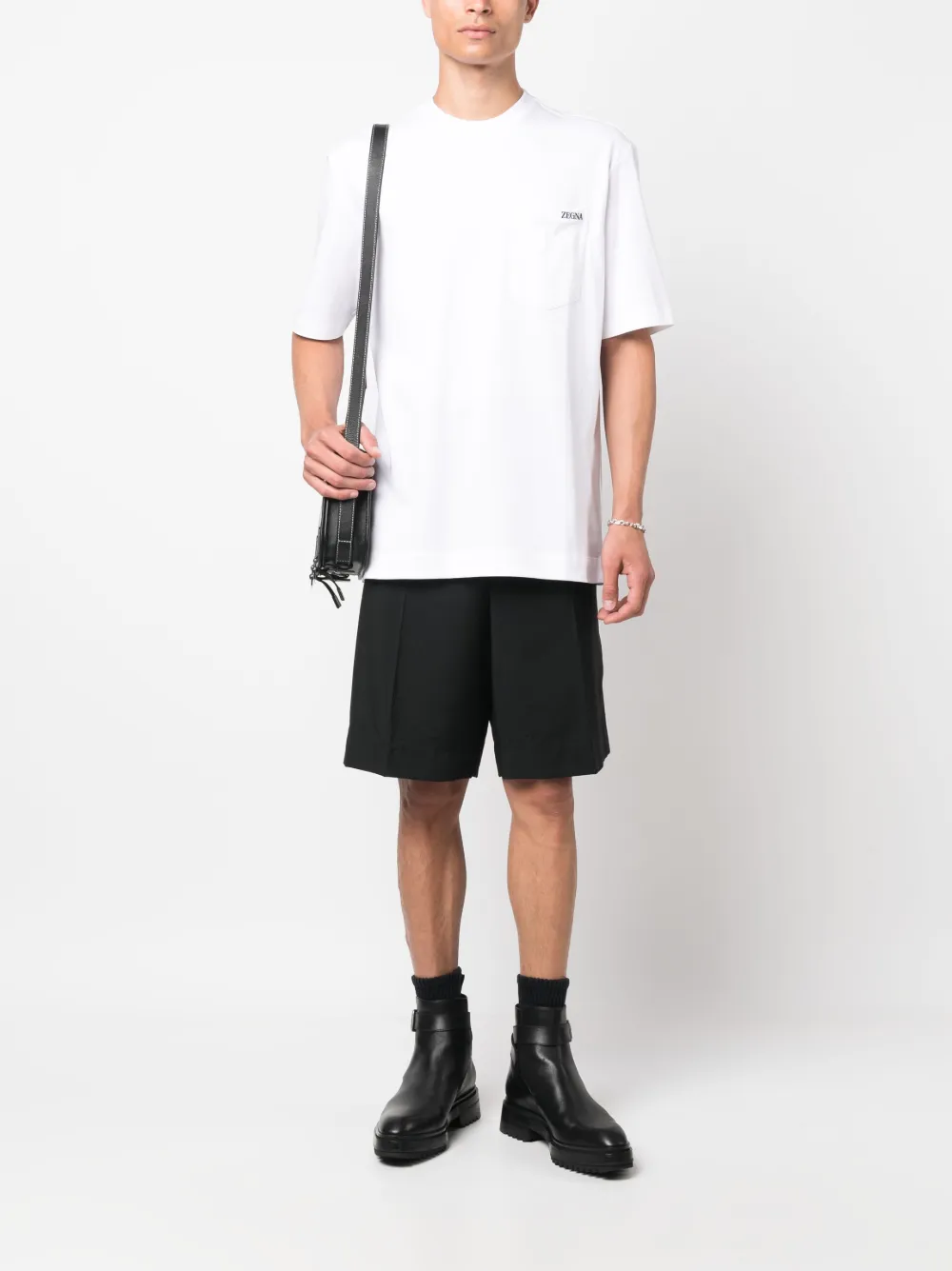 Zegna T-shirt met logoprint - Wit