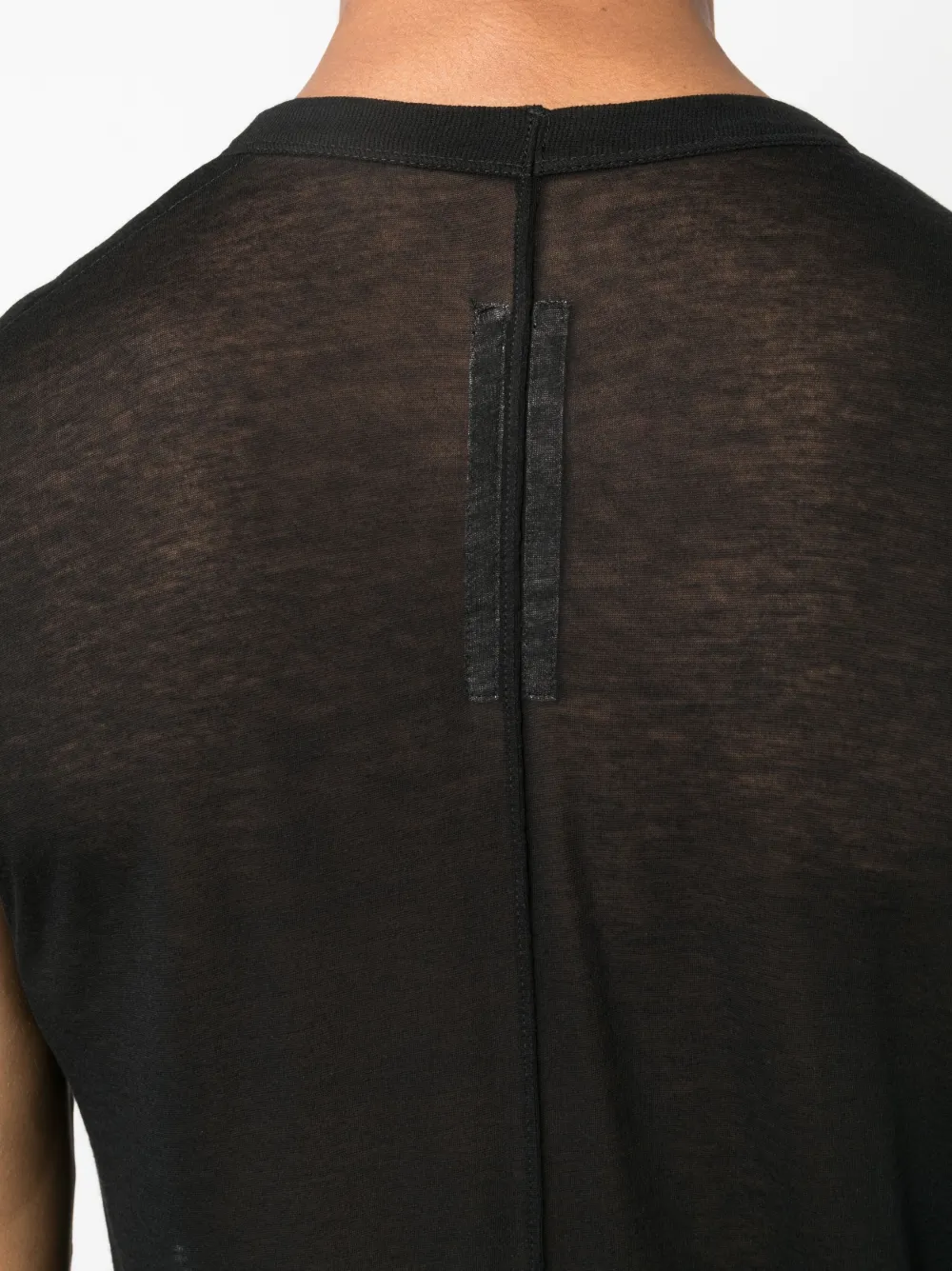 Rick Owens Fine-knit Organic Cotton Top In Black