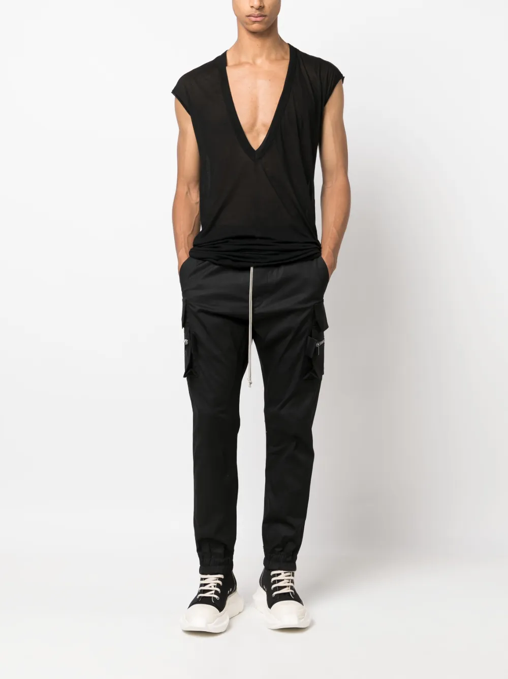 Rick Owens Mouwloze top - Zwart