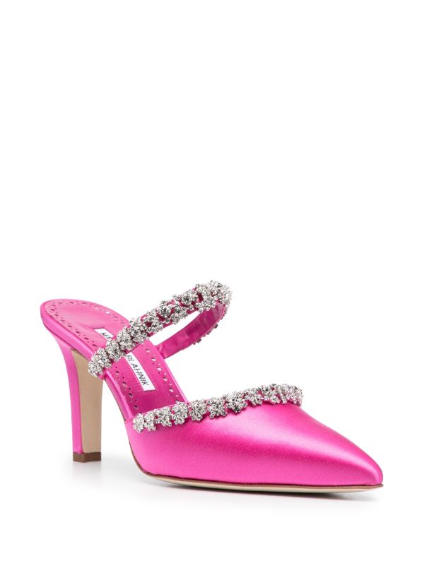 Manolo Blahnik Vedadamu 80mm crystal-embellished Mules - Farfetch