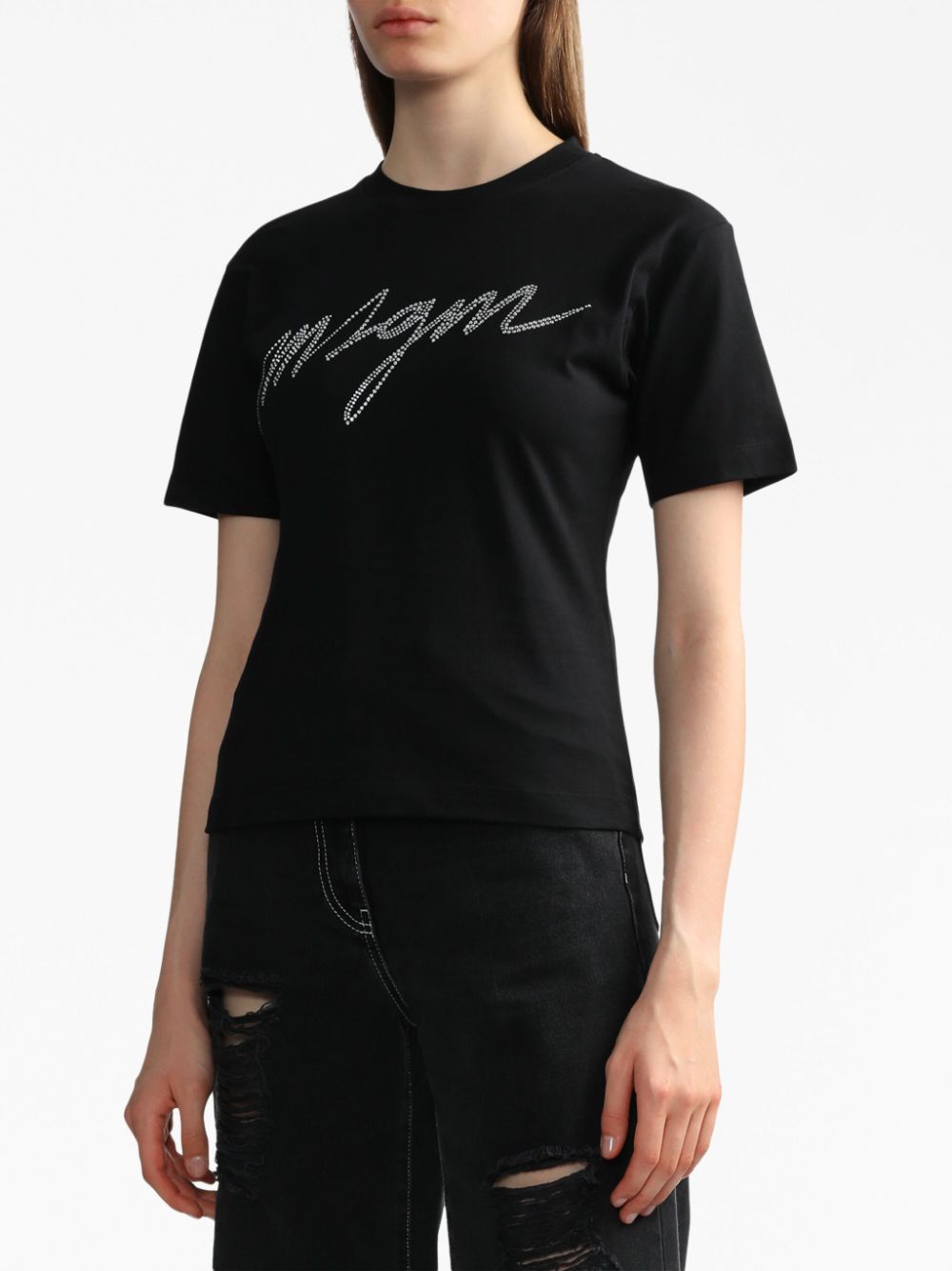 MSGM T-shirt met logo - Zwart