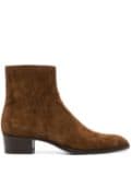 Saint Laurent Wyatt 40mm ankle boots - Brown