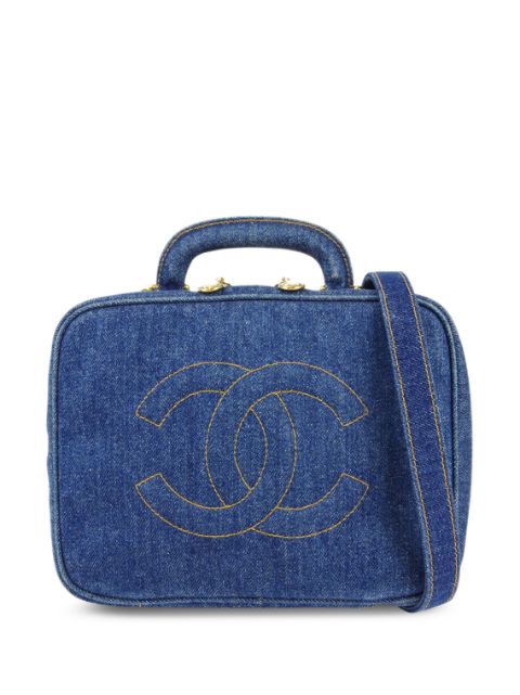 CHANEL 1997 CC two-way denim vanity bag Women