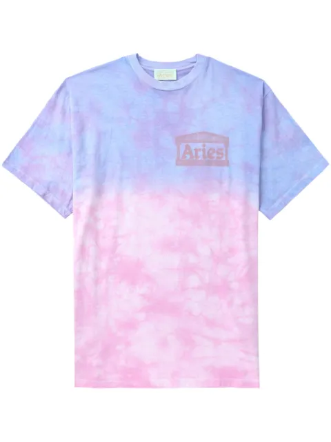 Aries playera con estampado tie-dye y logo