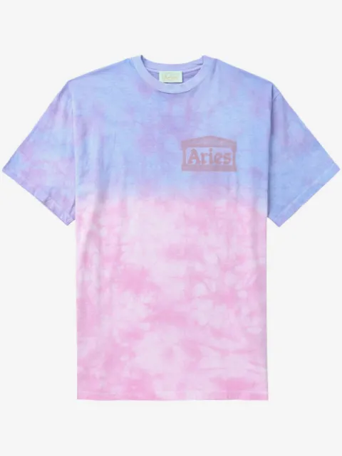 Aries t-shirt tie-dye à logo imprimé