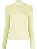 Coperni cut-out ribbed sweater - Green