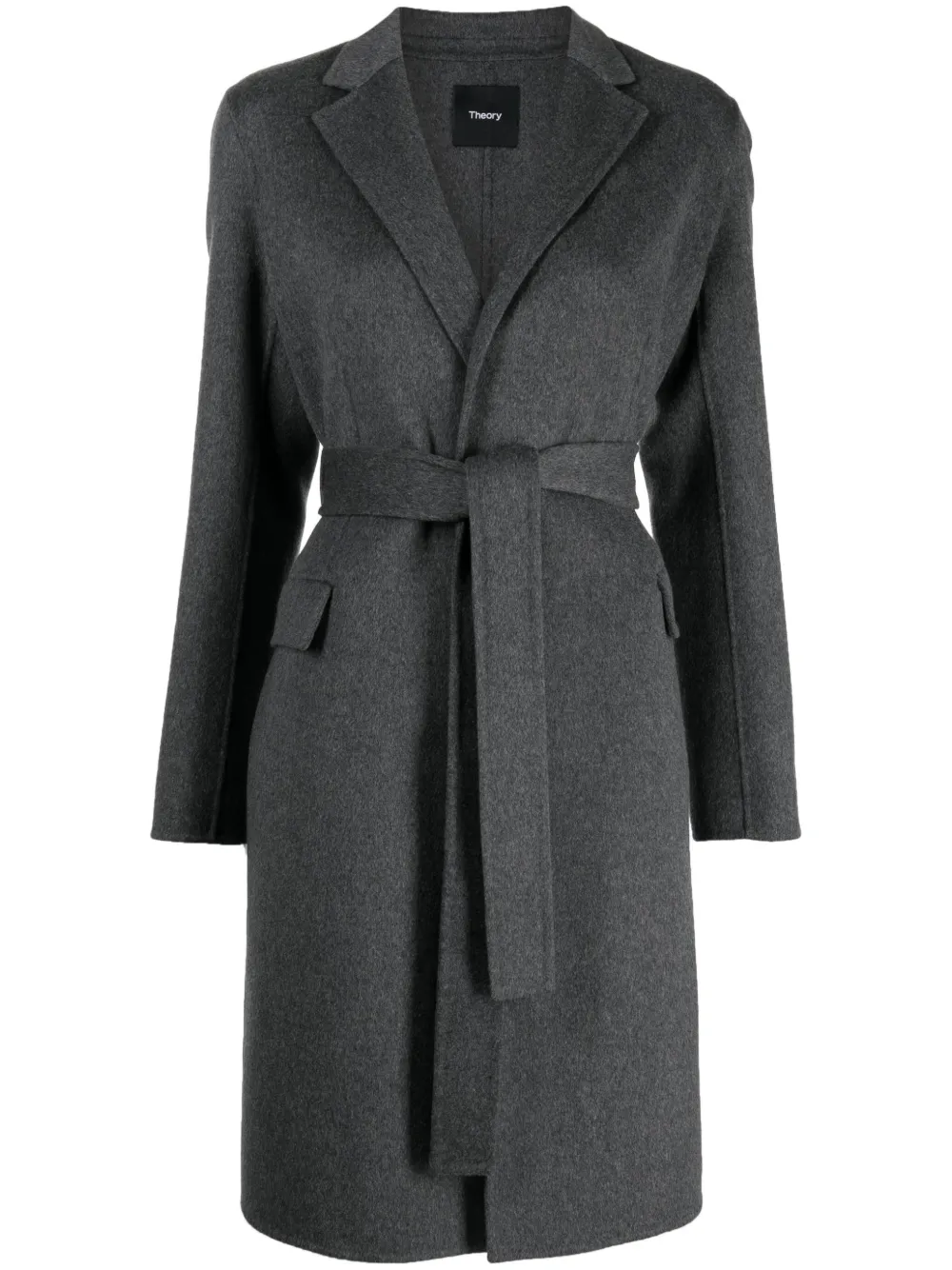 Gray wrap coat on sale