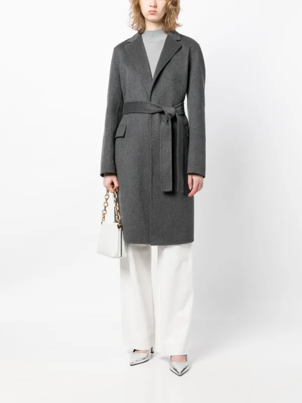 Theory wool blend Belted Coat Farfetch