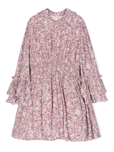 Simonetta floral-print flared dress